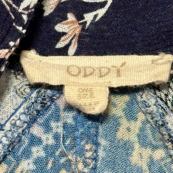 Oddy Mixed Print Longline Open Front Floral Boho Patchwork Kimono Cardigan - Picture 8 of 9